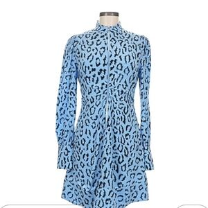 ALC light blue dress with leopard print